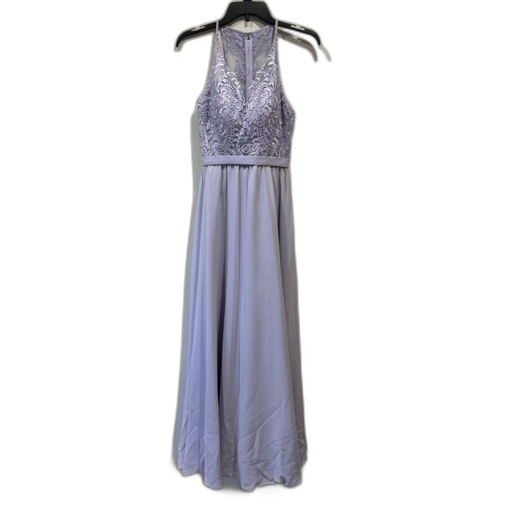 Kennedy Blue Bridesmaid Dress Violet Lace Chiffon Maxi Prom 28257 Women sz 0